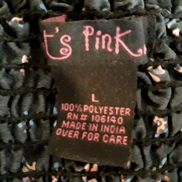 It's Pink Boho Floral Print Sundress - Size Large Black Paisley Mini Dress - Picture 6 of 8